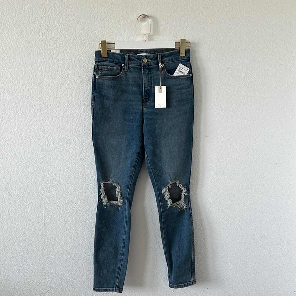 🎉HP🎉 GOOD AMERICAN Good Curve Skinny Crop Jean - Picture 5 of 13